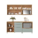 Ver imagem 5 de Cozinha Modulada Completa Marquesa 4 Peças 2 Aéreos + 2 Balcões C4p24 Nature Verde