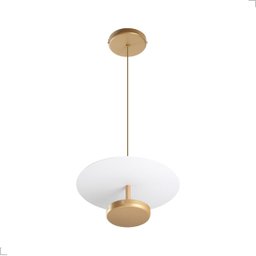 Luminária de Teto Pendente Slice Dourado-fosco Redondo Ø27cm Led 3000k Branco Quente Sobrepor - 1