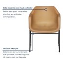 Ver imagem 4 de Kit 4 Cadeiras Concha Base em Aço Tubular Fixa Lodelô Bege/Preto/Serragem