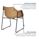 Ver imagem 6 de Kit 4 Cadeiras Concha Base em Aço Tubular Fixa Lodelô Bege/Preto/Serragem