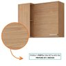 Armário Aéreo de Cozinha 100%mdf 94x52cm de Canto 1 Porta 2 Nichos Bella Mgm Móveis Freijó - 5