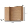 Armário Aéreo de Cozinha 100%mdf 94x52cm de Canto 1 Porta 2 Nichos Bella Mgm Móveis Freijó - 3