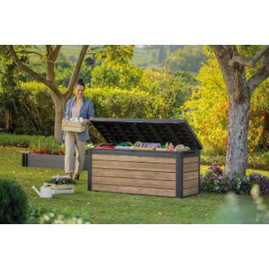 Baú de Armazenamento Signature - Textura Madeira - 380l Keter