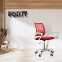 Ver imagem 3 de Cadeira de Escritório Secretária Base Cromada com Rodinha Fortt Lisboa Csf02