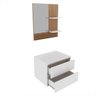 Kit Balcão para Banheiro com Cuba e Espelho Branco Amêndoa - 3