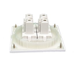 Mini Espelho 2 Tomadas 20A para Moveis Embutir Margirius SLEEK 80X80 Branco - 4
