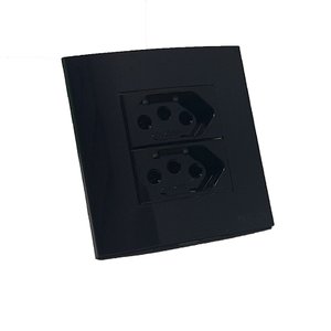 Mini Espelho 2 Tomadas 20A para Moveis Embutir Margirius SLEEK 80X80 Branco