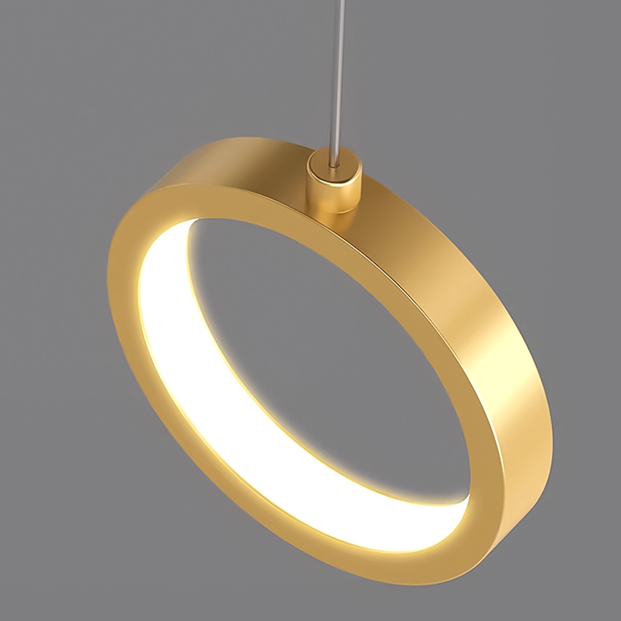 Pendente Cristal Duplo Led 12w, Luz Amarela/branca/suave, Dourado, Lexlight - 3