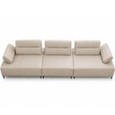 Ver imagem 2 de Sofá 4 Lugares para Sala Living 291cm Modular Pés Industrial Oslo L06 Couro Bege Areia - Lyam