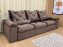 Ver imagem 6 de Sofá Retrátil e Reclinável Comfort Premium Tamanhos e Cores Cor:marrom;tamanho:2,70