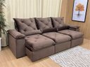 Ver imagem 2 de Sofá Retrátil e Reclinável Comfort Premium Tamanhos e Cores Cor:marrom;tamanho:2,70