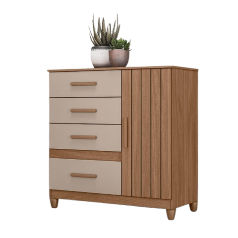 Cômoda Sap Vênus Moval 707043 Cor Carvalho/fendi 04 Gavetas