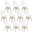 Ver imagem 3 de Kit 10 Cadeiras Charles Eames Eiffel Wood Design Branco