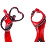 Par Casais Romance Amor Cerâmica Vermelho Rubi Decoração - 2