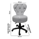 Ver imagem 6 de Cadeira Mocho Soft Escritório Estética Veludo - Sofa Store:veludo Cinza Claro