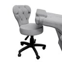 Ver imagem 5 de Cadeira Mocho Soft Escritório Estética Veludo - Sofa Store:veludo Cinza Claro