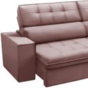 Ver imagem 5 de Sofá 3 Lugares Retrátil Reclinável Chaise Direito 243cm Solin F04 Veludo Rosê - Lyam Decor