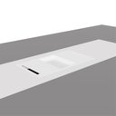 Ver imagem 6 de Mesa Reunião 240cm Escritório para 4 Pessoas com Caixa de Tomadas Corporate Cinza/Sagrado/Branco
