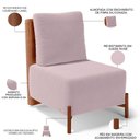 Ver imagem 6 de Kit 02 Poltronas Decorativas Sala de Estar Living Hungria L02 Couríssimo Camel Suede Rosê