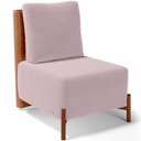 Ver imagem 7 de Kit 02 Poltronas Decorativas Sala de Estar Living Hungria L02 Couríssimo Camel Suede Rosê