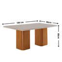 Ver imagem 4 de Mesa de Jantar Eloise com 6 Cadeiras Lira Tampo de Vidro