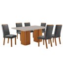 Ver imagem 7 de Mesa de Jantar Eloise com 6 Cadeiras Lira Tampo de Vidro