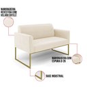 Ver imagem 3 de Sofá Namoradeira e Poltrona Marisa Industrial Dourado Cotelê Ext/veludo D03 - D’Rossi