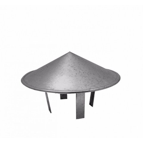 Chapéu Chinês Galvanizado Para Dutos De 130 Mm De Diâmetro Para Topo De Chaminé