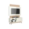 Painel 140cm + Rack com 1 Porta Correr - Dalla Costa - Off Wh - 2