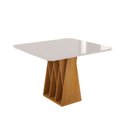 Ver imagem 2 de Mesa para Sala de Jantar 4 Lugares Orquestra Marrom/Marromle/Off White