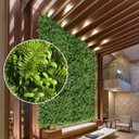 Ver imagem 4 de 13 Painéis Parede Verde Folhagem Densa Linha Premium Fácil Instalação para Jardim Vertical Interno