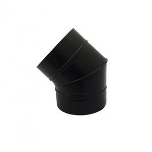 Curva 45° Preta De 130 Mm De Diâmetro