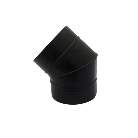 Curva 45° Preta De 130 Mm De Diâmetro