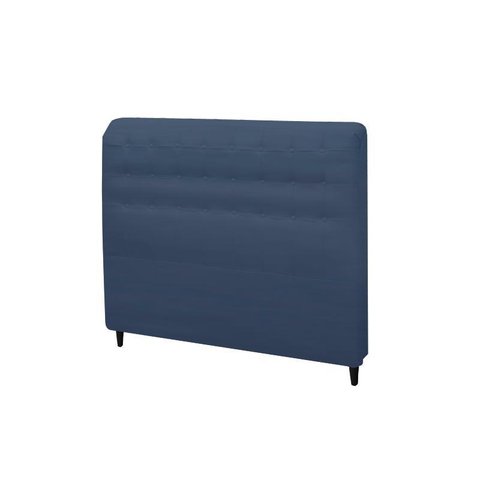 Cabeceira Dama New Plus Casal 1400mm Veludo Azul - Simbal