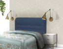 Ver imagem 3 de Cabeceira Dama New Plus Casal 1400mm Veludo Azul - Simbal