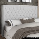 Ver imagem 2 de Cabeceira Cama Box Casal King 195cm Florenza P02 Linho Cinza Claro - Mpozenato