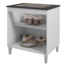 Balcão para Cooktop 5 Bocas Multiuso Cozinha Jade Branco - 3