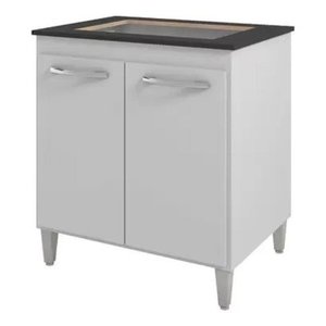 Balcão para Cooktop 5 Bocas Multiuso Cozinha Jade Branco