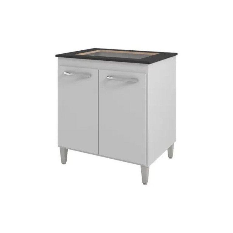 Balcão para Cooktop 5 Bocas Multiuso Cozinha Jade Branco