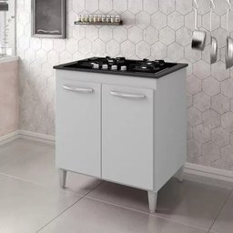 Balcão para Cooktop 5 Bocas Multiuso Cozinha Jade Branco - 2