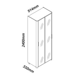 Sapateira 2 Portas Reflecta Led 100% Mdf Off White - Gelius - 3