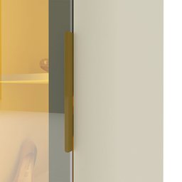 Sapateira 2 Portas Reflecta Led 100% Mdf Off White - Gelius - 6