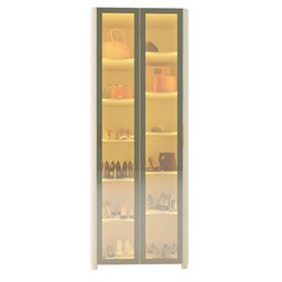 Sapateira 2 Portas Reflecta Led 100% Mdf Off White - Gelius - 5