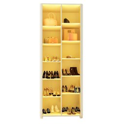 Sapateira 2 Portas Reflecta Led 100% Mdf Off White - Gelius - 2