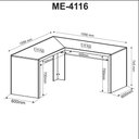 Ver imagem 3 de Kit Escritório Completo com Mesa em L 2 Estantes e Balcão Cor:amêndoa
