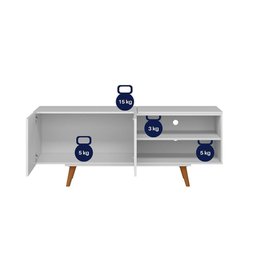 Rack Aldan para Tv "55 2 Portas - Colibri - Branco Fosco - 7