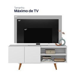 Rack Aldan para Tv "55 2 Portas - Colibri - Branco Fosco - 6