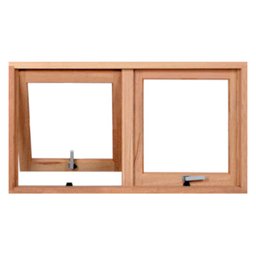 Janela de Madeira Vitro Máximo Ar 2 Módulos Panorâmico Reto de Eucalipto Esel - 0.98 (L) X 0.50 (A) - 1