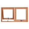 Janela de Madeira Vitro Máximo Ar 2 Módulos Panorâmico Reto de Eucalipto Esel - 0.98 (L) X 0.50 (A) - 1