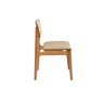 Cadeira de Jantar Livia Madeira Amêndoa com Encosto Ergonomico em Palhinha:corano Caramelo - 5